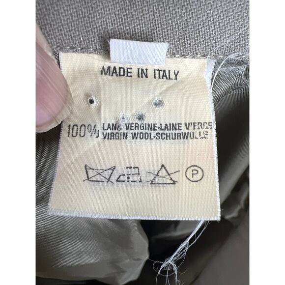 Emporio Armani Taupe A Line Midi Skirt Fully Lined Button/Zip Closure Size 46/S - Picture 9 of 9